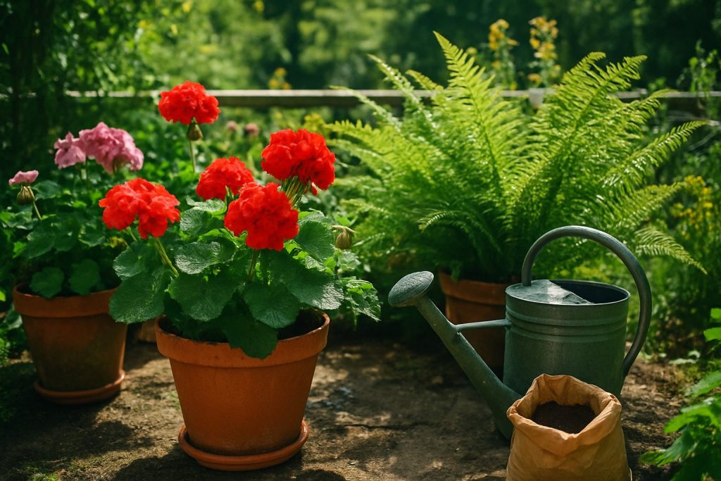 Kübelpflanzen im Sommer richtig gießen & düngen