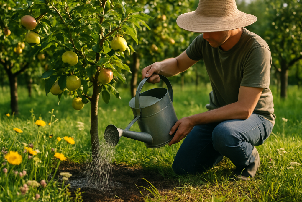 Obstbäume im Sommer gießen und pflegen: 7 wichtige Tipps