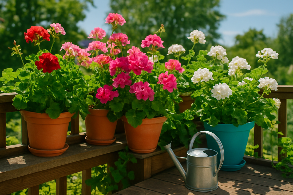 Pelargonien pflegen: Tipps für üppige Balkonblüten