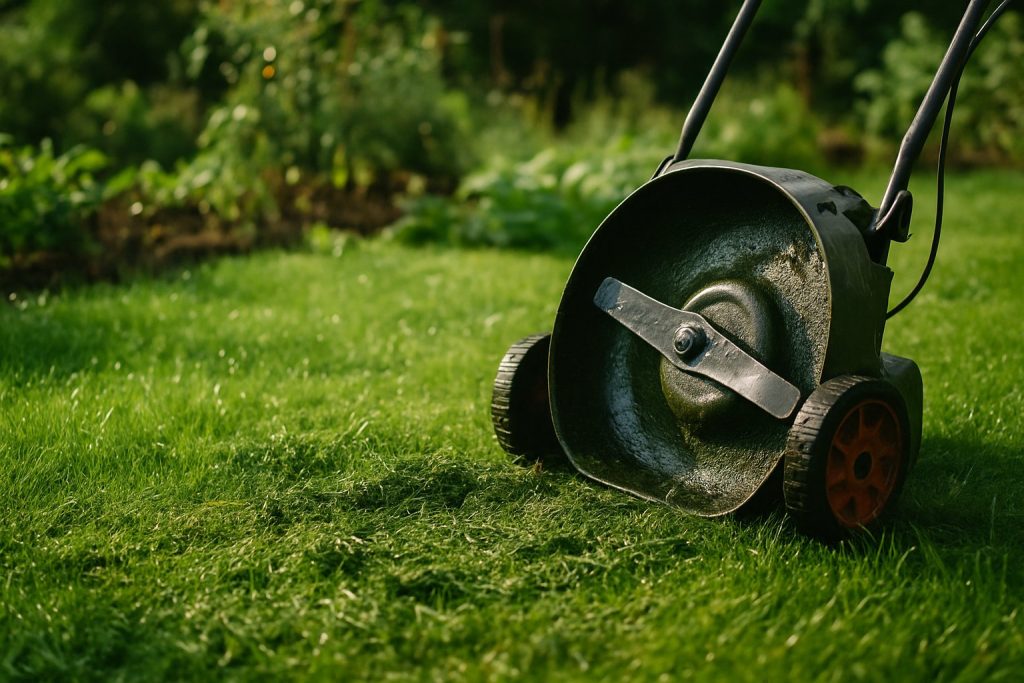 Rasenpflege im Sommer: Mähen, Düngen & Bewässern