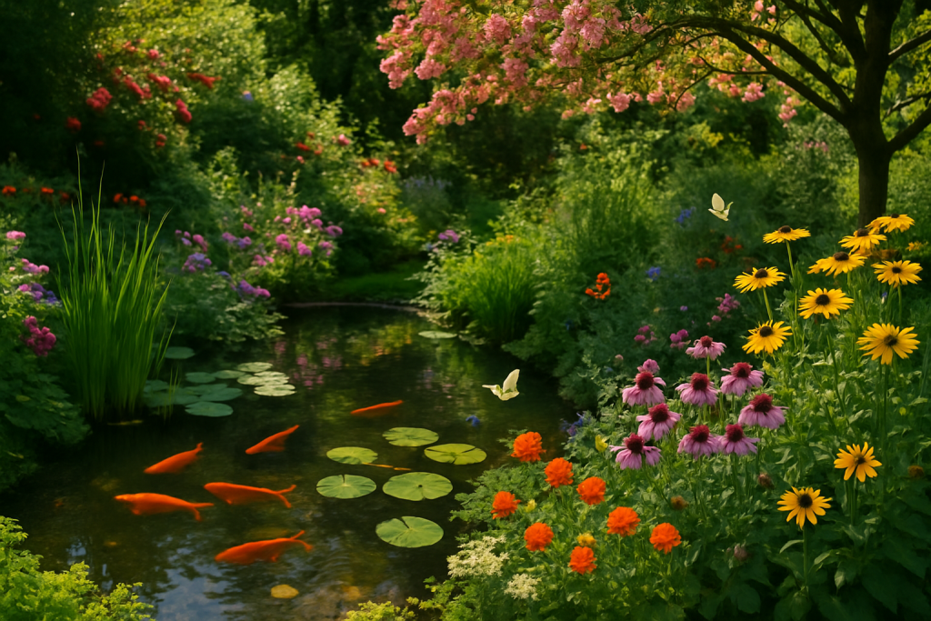 Goldfische im Gartenteich richtig pflegen im Sommer